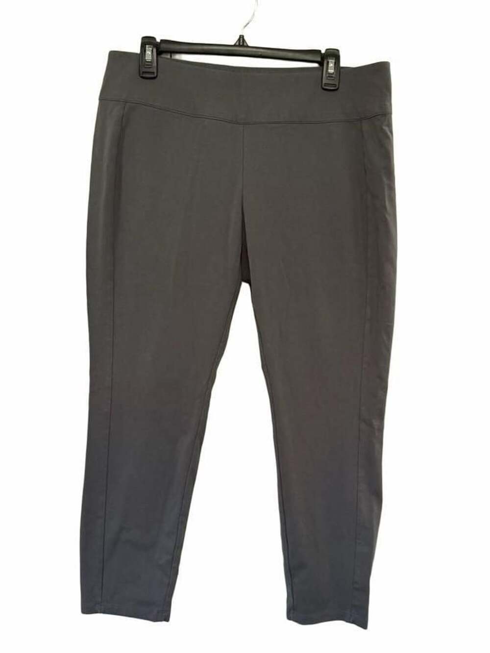 Susan Graver Weekend Gray Cotton Blend Pull-On Pants with Back Pockets